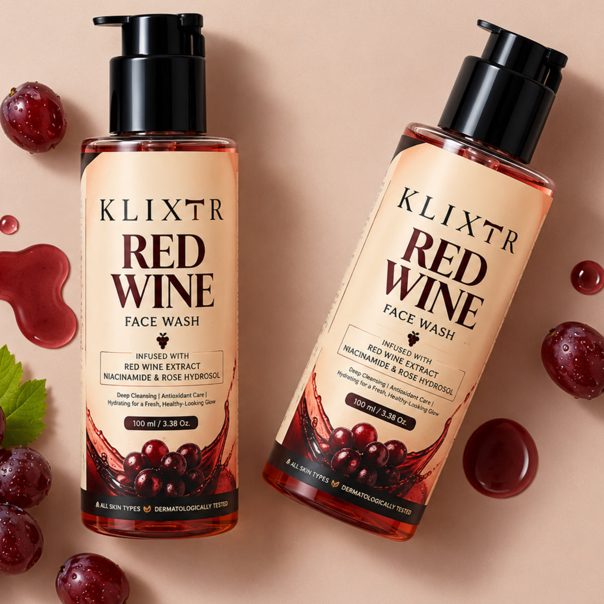 Klixtr Red Wine Natural Glow Purifying Face Wash – 100 ML