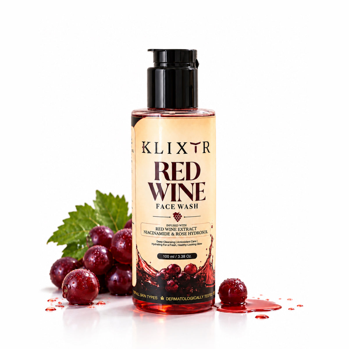 Klixtr Red Wine Natural Glow Purifying Face Wash – 100 ML