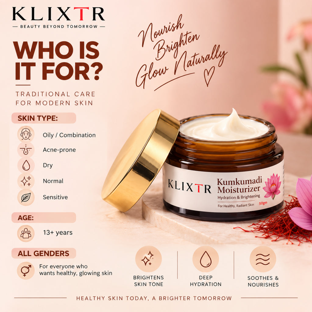 Klixtr Kumkumadi Moisturizer – Hydration & Brightening Face Moisturizer | 50g