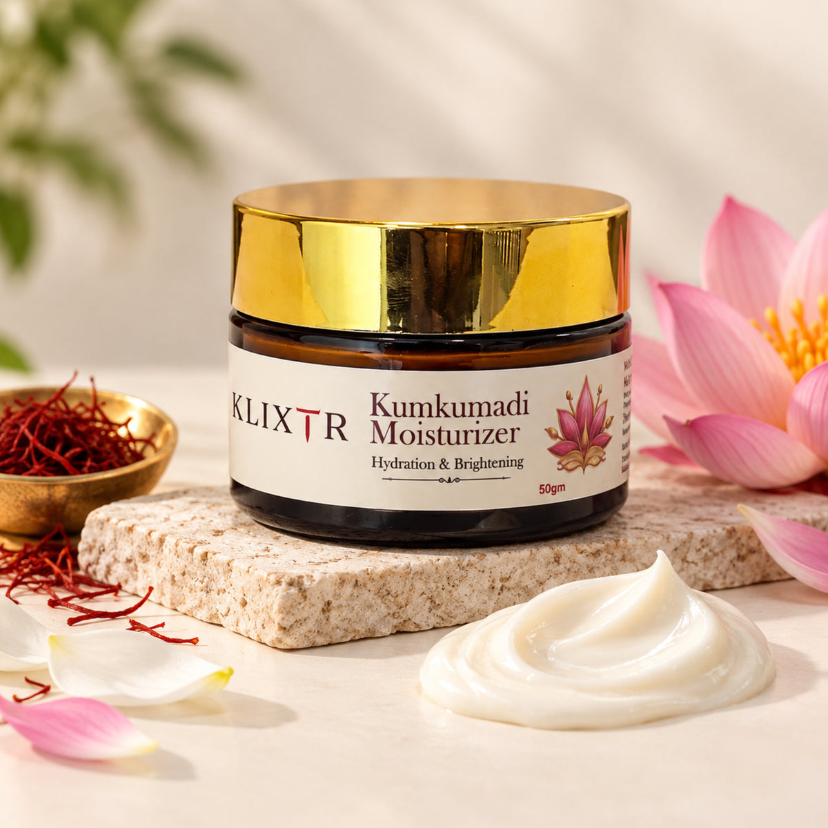 Klixtr Kumkumadi Moisturizer – Hydration & Brightening Face Moisturizer | 50g