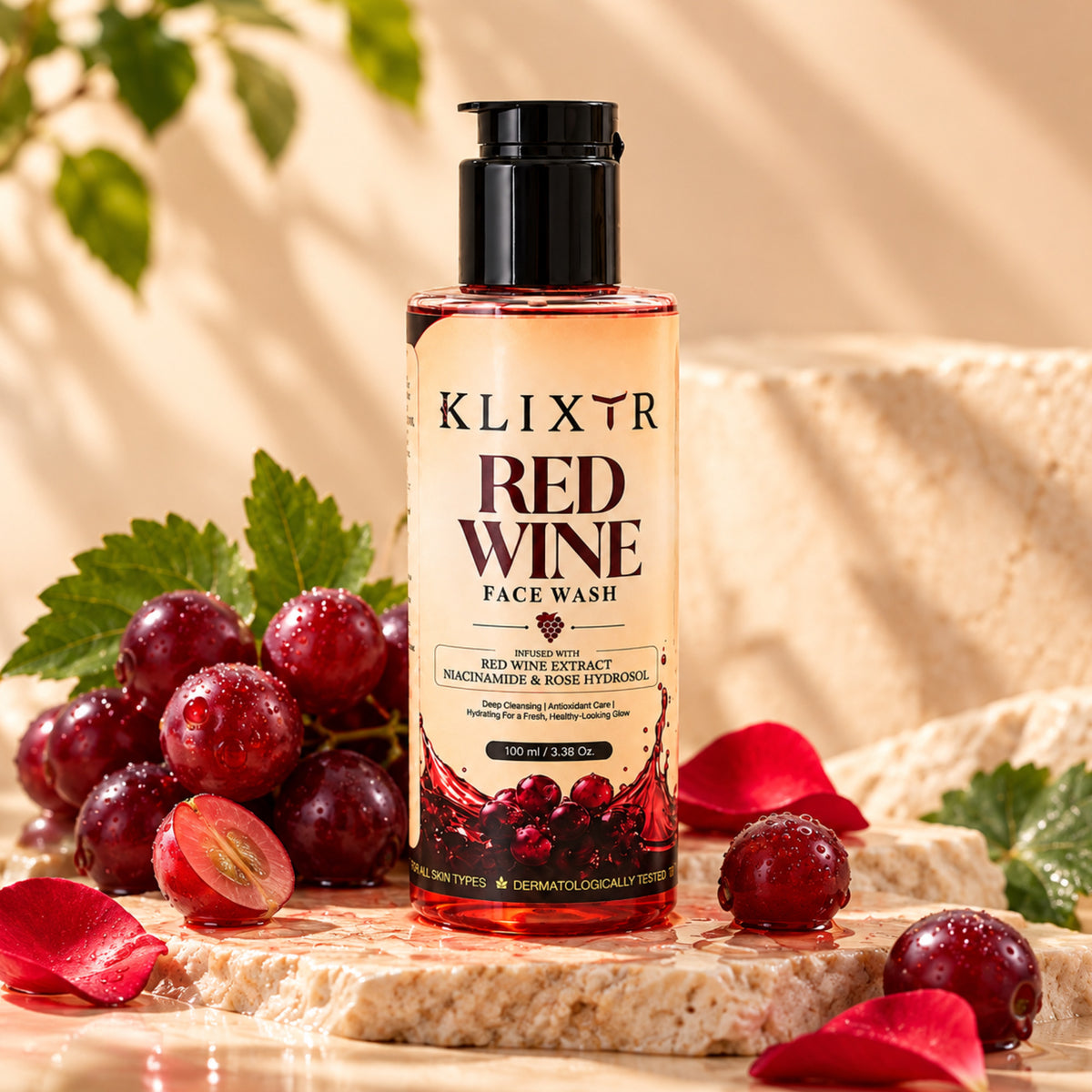 Klixtr Red Wine Natural Glow Purifying Face Wash – 100 ML